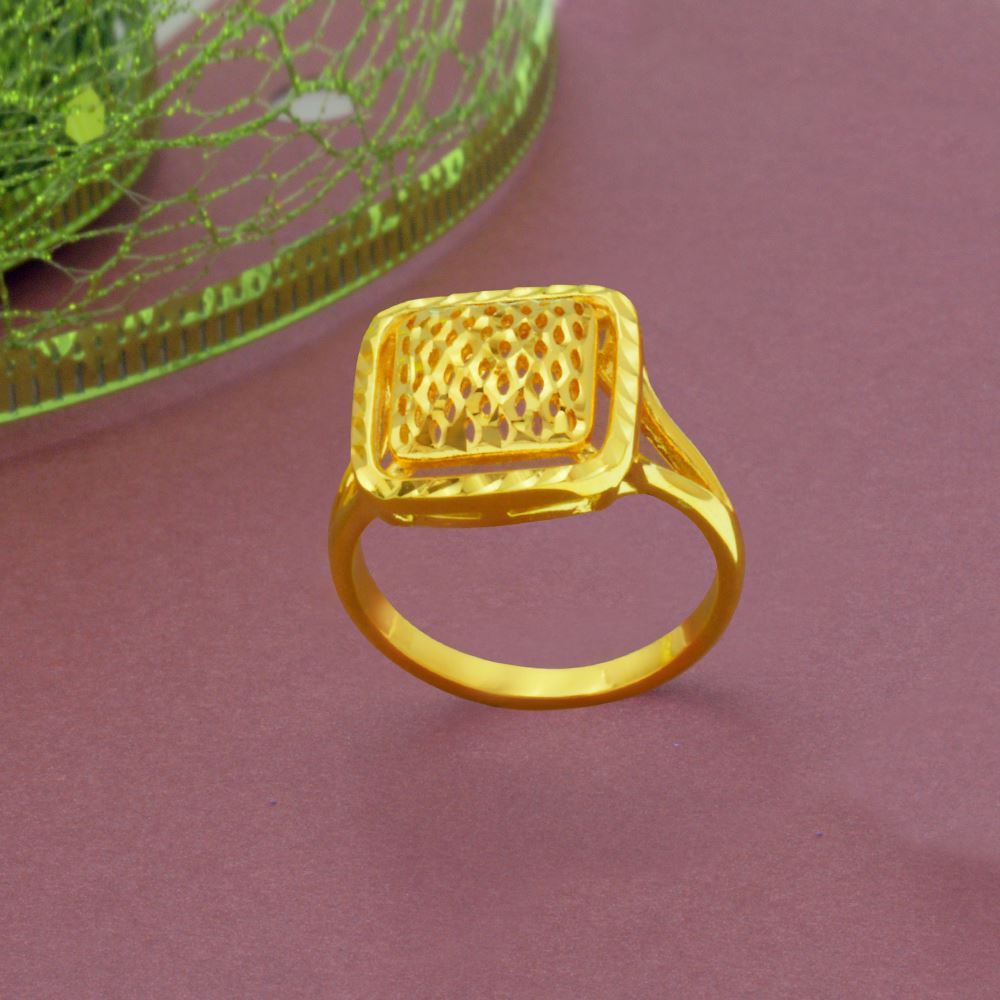 Welcome To Zhulian Marketing M Sdn Bhd Bold Square Ring Gold Plated