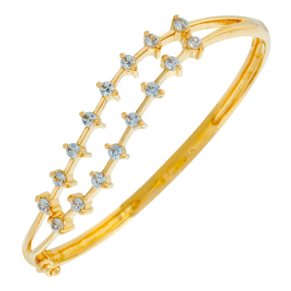 Picture of CZ Split Wavy Bangle Gold Plated