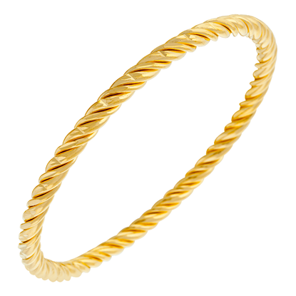 Picture of Minimalist Twisted Bangle Gold Plated