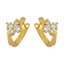 Picture of CZ Flower Hoop Earrings Gold Plated