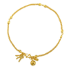 Picture of Key Anklet in Wheat Chain Gold Plated