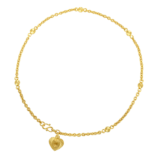 Welcome to Zhulian Marketing (M) Sdn Bhd Heart Cable Chain Anklet Gold ...