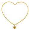 Picture of Heart Curb Chain Anklet Gold Plated
