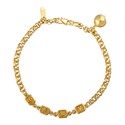 Picture of Baby Chain Anklet Gold Plated with Bell for Kids (19cm)