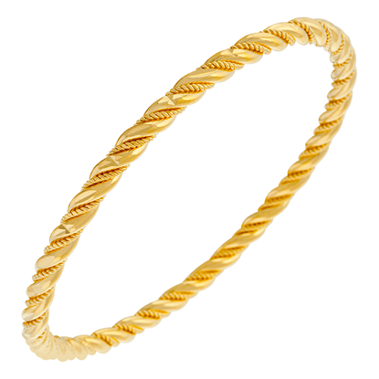 Picture of Mix Double Twisted Bangle Gold Plated