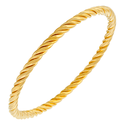 Picture of Classic Twisted Bangle Gold Plated (60mm)