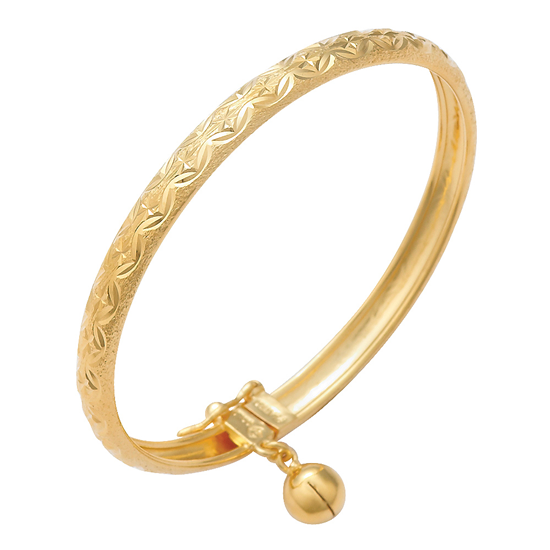 Picture of Vintage Starry Textured Bangle Gold Plated for Kids