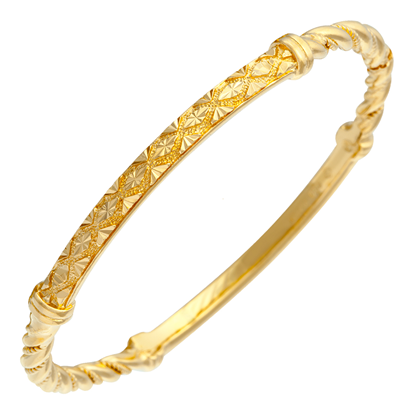 Picture of Criss Cross Rope Bangle Gold Plated