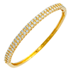 Picture of Double Layer Half Eternity Bangle Gold Plated