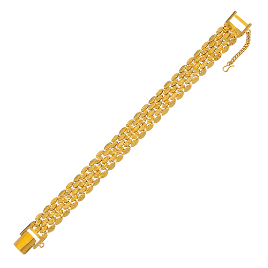Picture of Alternating Mini Oval Link Bracelet Gold Plated