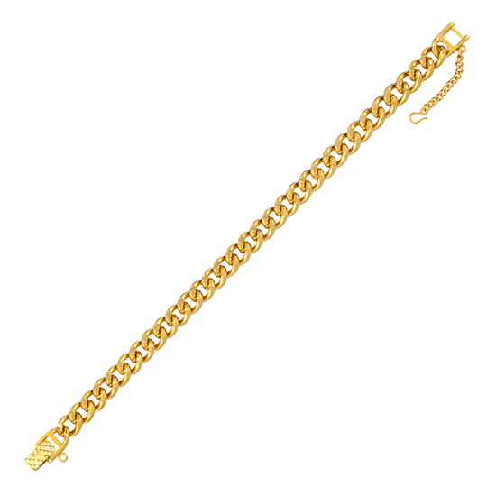 Picture of Classic Curb Chain Bracelet Gold Plated (Gajah Chain)