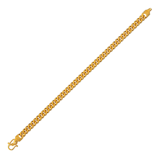 Picture of Classic Cuban Chain Bracelet Gold Plated (15.5cm)