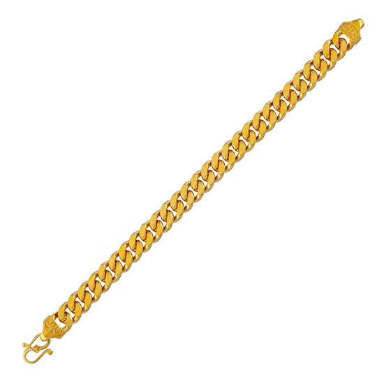 Picture of Plain Cuban Chain Bracelet Gold Plated (15.5cm)