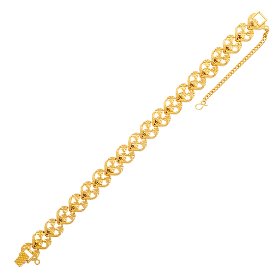 Picture of Forever Heart Link Bracelet Gold Plated