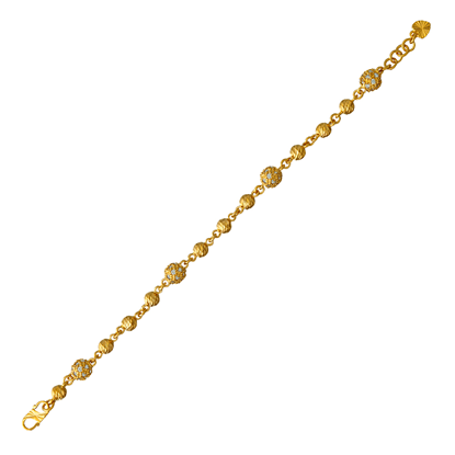 Picture of Mixed Petite CZ Ball Chain Bracelet Gold Plated (Bola CZ)