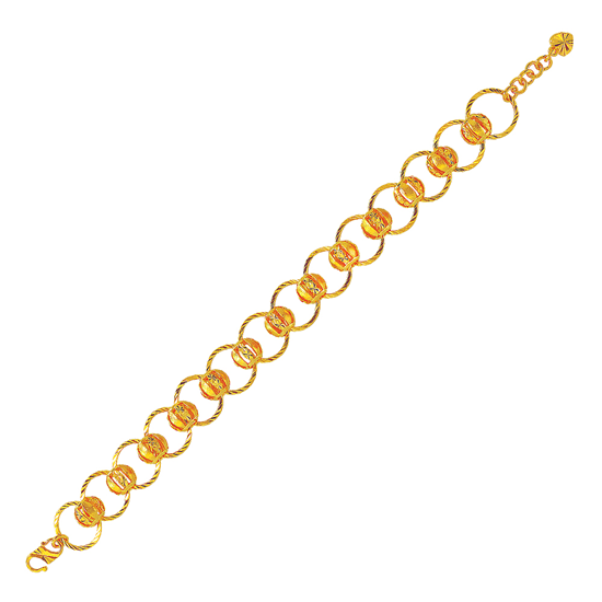 Picture of Open Circle Link Chain Bracelet Gold Plated (Kendi Bola)