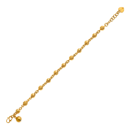 Picture of Minimalist Bead Ball Chain Bracelet Gold Plated for Kids