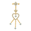Picture of Open Heart Drop Brooch Gold Plated