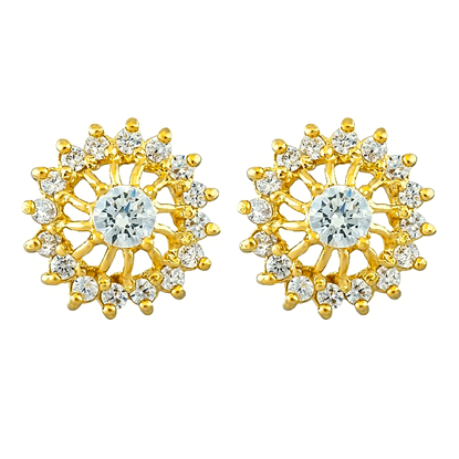 Picture of CZ Sunshine Stud Earrings Gold Plated
