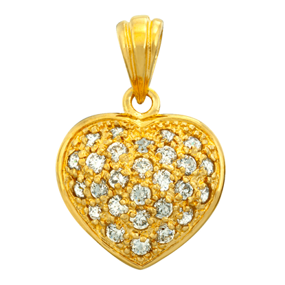 Picture of Bejeweled Heart Pendant Gold Plated
