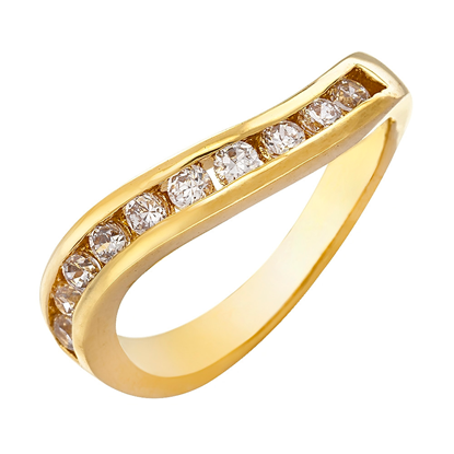 Picture of Wavy Half Eternity Ring Gold Plated