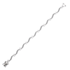 Picture of Petite Wave Link Chain Bracelet Rhodium Plated (16.5cm)