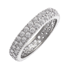 Picture of Double Row CZ Eternity Ring Rhodium Plated