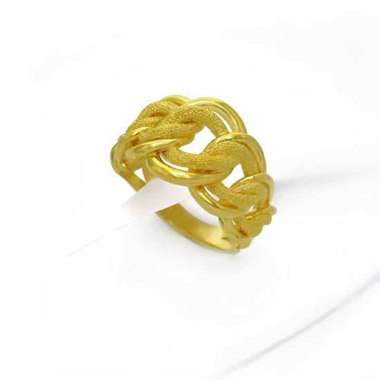 Picture of Large Interlocking Curb Chain Ring Gold Plated (Coco)