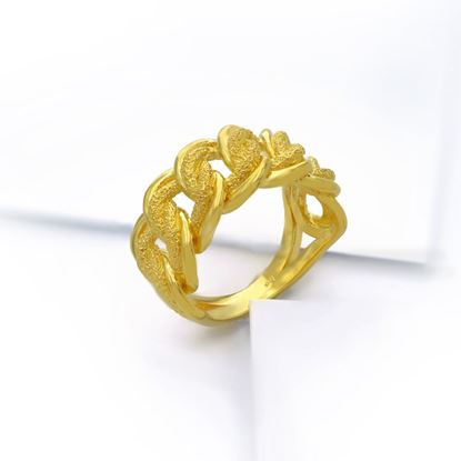 Picture of Bold Interlocking Curb Chain Ring Gold Plated (Coco)