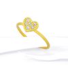 Picture of Petite Pave Heart Ring Gold Plated