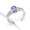 Picture of Classic Promise Engagement Ring Rhodium Plated with Purple CZ