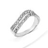 Picture of Double Wavy Channel Ring Rhodium Plated