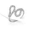 Picture of Double Open Loop Bypass Ring Rhodium Plated