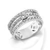 Picture of Triple Layer Solitaire Channel Ring Rhodium Plated