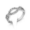 Picture of Infinity Twist Open Ring Rhodium Plated