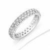 Picture of Double Row CZ Eternity Ring Rhodium Plated