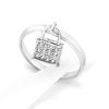 Picture of Classic Padlock Ring Rhodium Plated