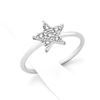 Picture of Petite CZ Star Ring Rhodium Plated