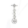 Picture of Geometric Circles Dangle Drop Brooch Rhodium Plated