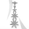 Picture of Vine of Flowers Dangle Drop Brooch Rhodium Plated