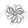 Picture of Large Spiral Bloom Flower Brooch Rhodium Plated