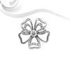Picture of Small Layered Flower Brooch Rhodium Plated