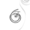 Picture of Small Interlocking CIrcles Brooch Rhodium Plated