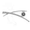 Picture of Large Criss Cross Brooch Rhodium Plated