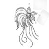 Picture of Large Feather Flower Brooch Rhodium Plated