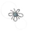 Picture of Modern Ribbon Brooch Rhodium Plated Set