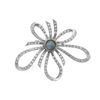 Picture of Modern Ribbon Brooch Rhodium Plated Set