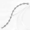 Picture of Modern CZ Square Bracelet Rhodium Plated (16.5cm)
