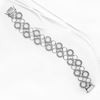 Picture of Double Layer Mix CZ Circle Round Link Bracelet Rhodium Plated