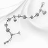 Picture of Love in Paris Charm Bracelet Rhodium Plated Snake Chain (16-16.5cm)